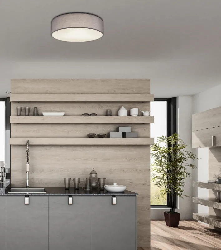 Sanna Ø40 Antracit plafond från Globo Lighting - Den stilrena plafonden&nbsp;Sanna passar perfekt in i olika inredningsstilar.