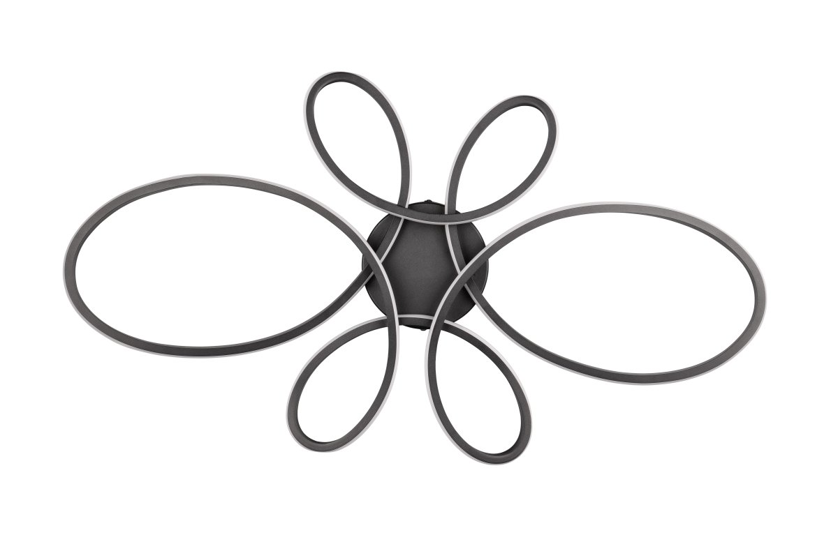 Fly 83cm Svart plafond från Trio Lighting - Plafonden Fly kombinerar modern design med funktionell belysning och blir en stilfull mittpunkt i vardagsrummet.