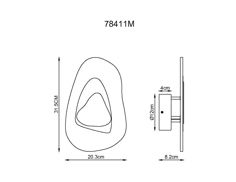 Dorsey 32cm Guld vägglampa från Globo Lighting - Dorsey v&auml;gglampa f&ouml;rtrollar med sin unika molnformade design och skapar en harmonisk atmosf&auml;r i varje rum.