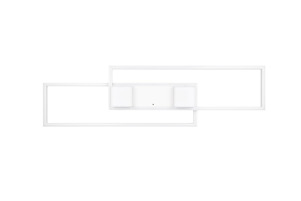 Albany 100cm Vit plafond från Trio Lighting - Albany &auml;r en stilfull och funktionell plafond som imponerar med sin kantiga design och innovativa ljusfunktioner.