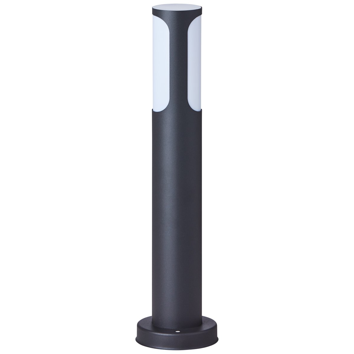 Gap 50cm antracit pollare från Brilliant - Lampan har IP44-klassning f&ouml;r skydd mot st&auml;nkvatten, vilket g&ouml;r den l&auml;mplig f&ouml;r utomhusbruk &auml;ven d&auml;r v&auml;derskyddet &auml;r begr&auml;nsat.