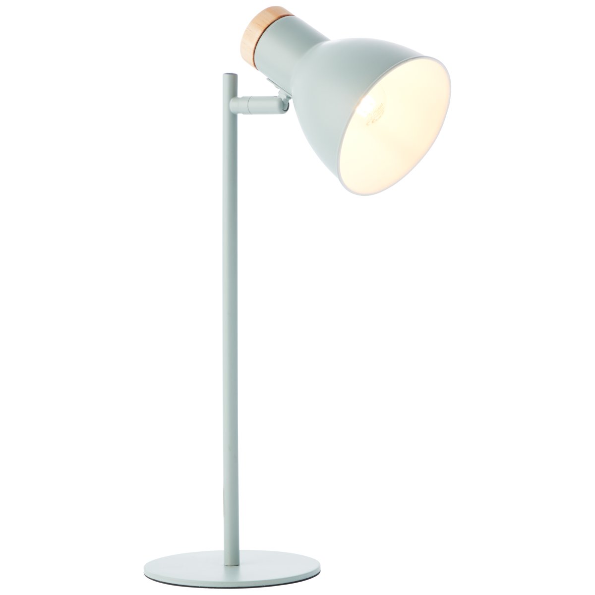 Venea 44cm Mattgrön skrivbordslampa från Brilliant - Lampans matta gr&ouml;na f&auml;rg och inslag av tr&auml; ger en naturlig och l&auml;tt k&auml;nsla.