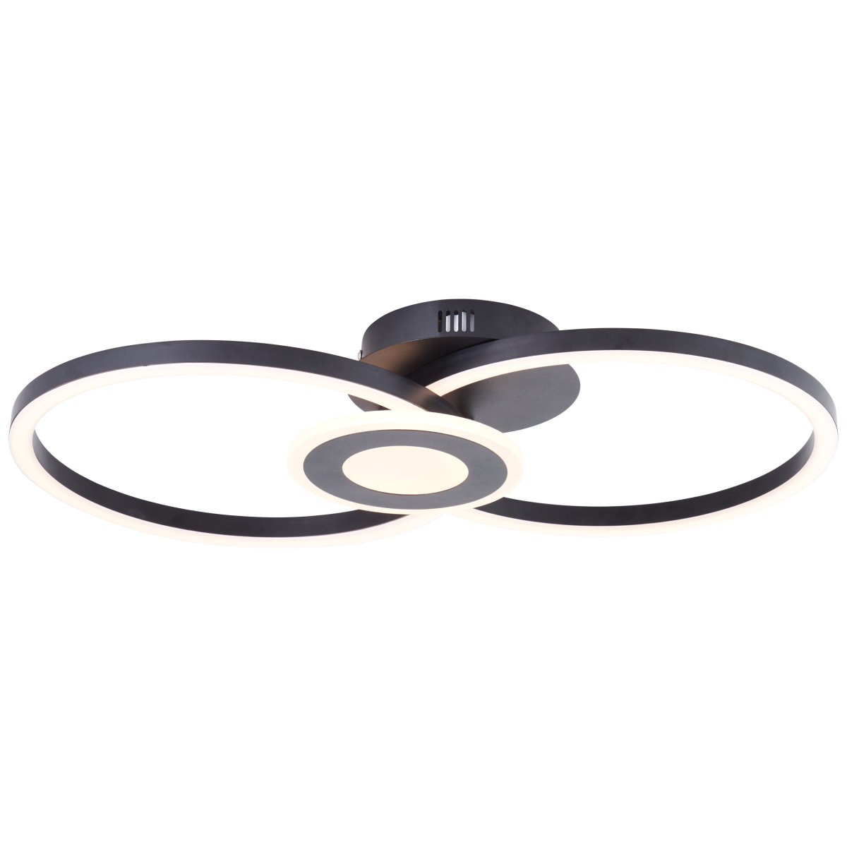 Bray 52cm Svart plafond från Brilliant - Taklampan Bray skapar ett inbjudande ljus, perfekt f&ouml;r b&aring;de vardagsrum och hall.