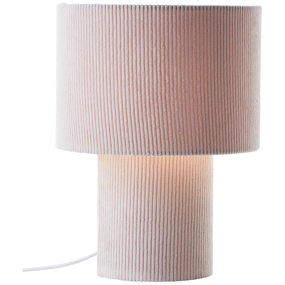 Tony 30cm Beige bordslampa från Brilliant - Med sitt neutrala f&auml;rgschema sm&auml;lter den in i alla inredningsstilar och skapar en varm, retroinspirerad atmosf&auml;r.