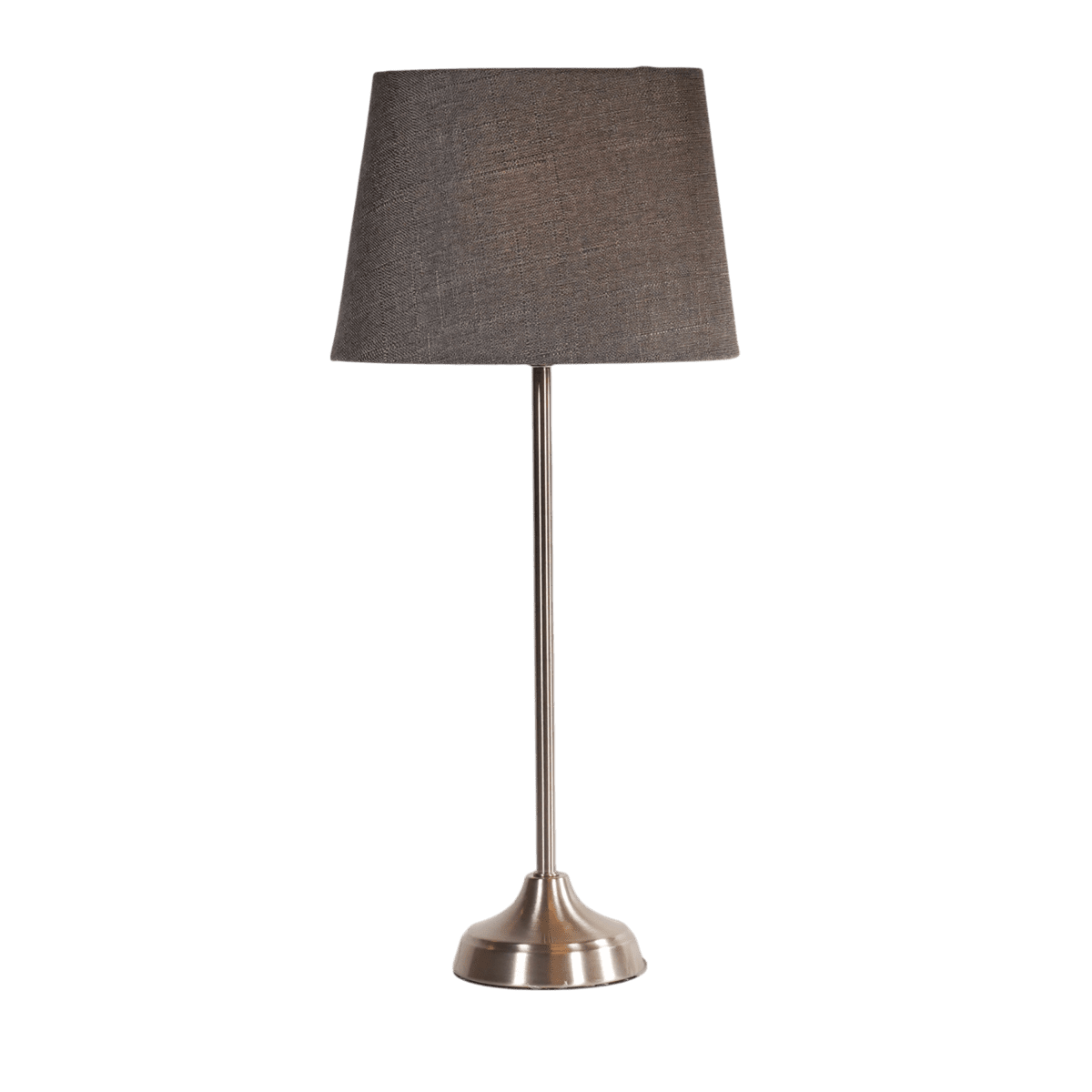 Zoom bild av Henrik 52cm Silver/grå bordslampa från Lampan - Henrik passar lika fint p&aring; ett sidobord i vardagsrummet som p&aring; en byr&aring; eller ett s&auml;ngbord och &auml;r enkel att kombinera med olika inredningsstilar.