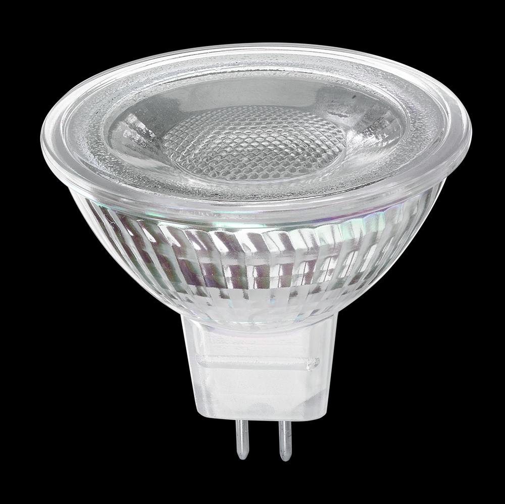 MR16 GU5,3 5W 2700K dimbar Transparent från Unison - Med sin kompakta storlek och h&ouml;ga ljuskvalitet &auml;r den ett utm&auml;rkt val f&ouml;r b&aring;de privata och kommersiella installationer d&auml;r exakt och kontrollerad belysning beh&ouml;vs.