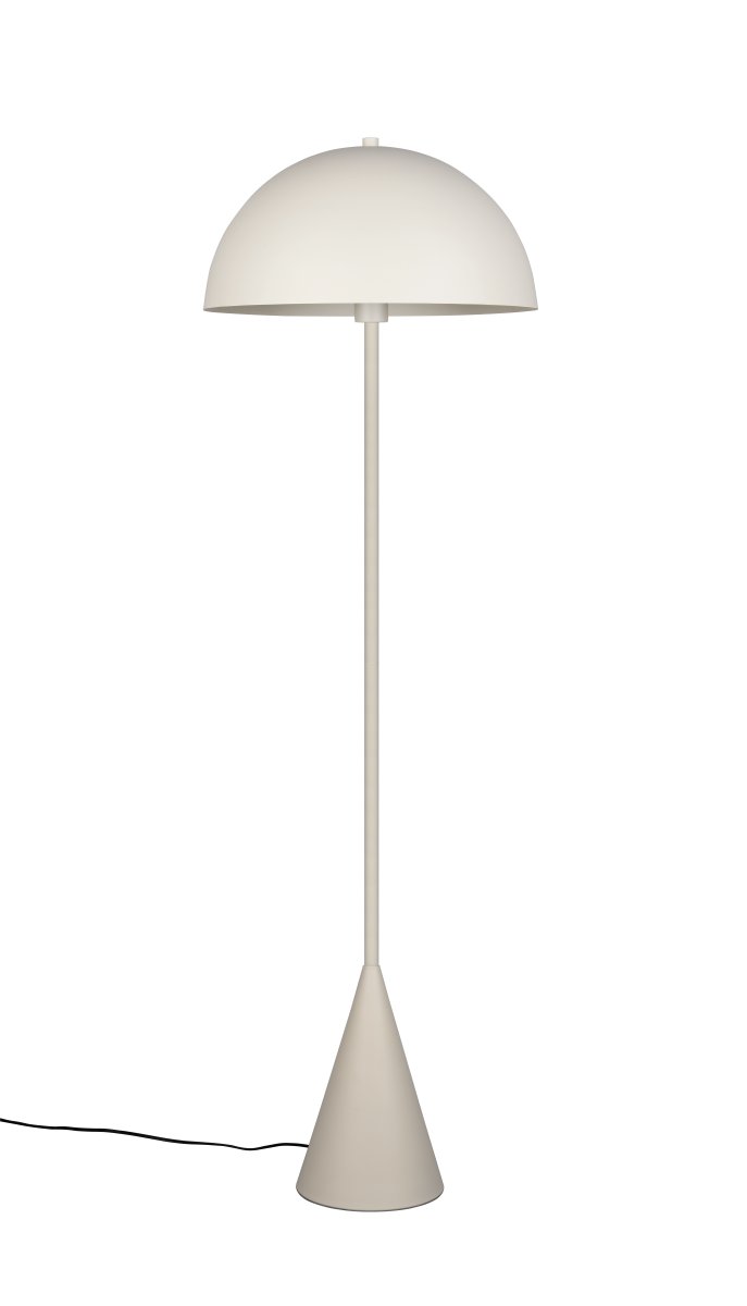 Alfie Grå golvlampa från Trio Lighting - Tack vare sin minimalistiska design och varmgrå finish smälter Alfie enkelt in i en mängd olika inredningsstilar samtidigt som den blir ett dekorativt belysningsobjekt i sig själv.