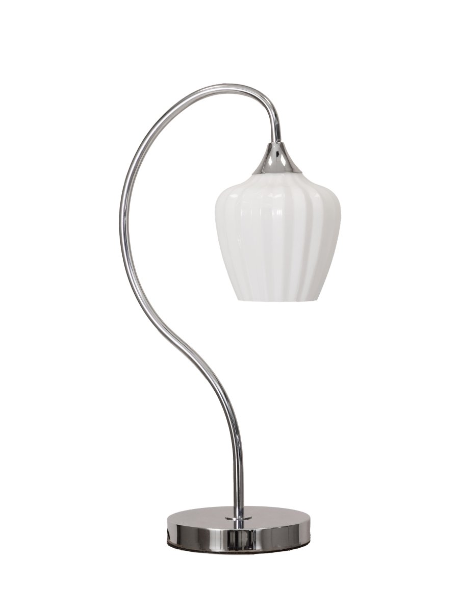 Amalfi 50cm Vit bordslampa från PR Home - Amalfi bordslampa har en elegant och tidl&ouml;s design med den karakteristiska mjuka formen inspirerad av sn&ouml;droppens blomma.