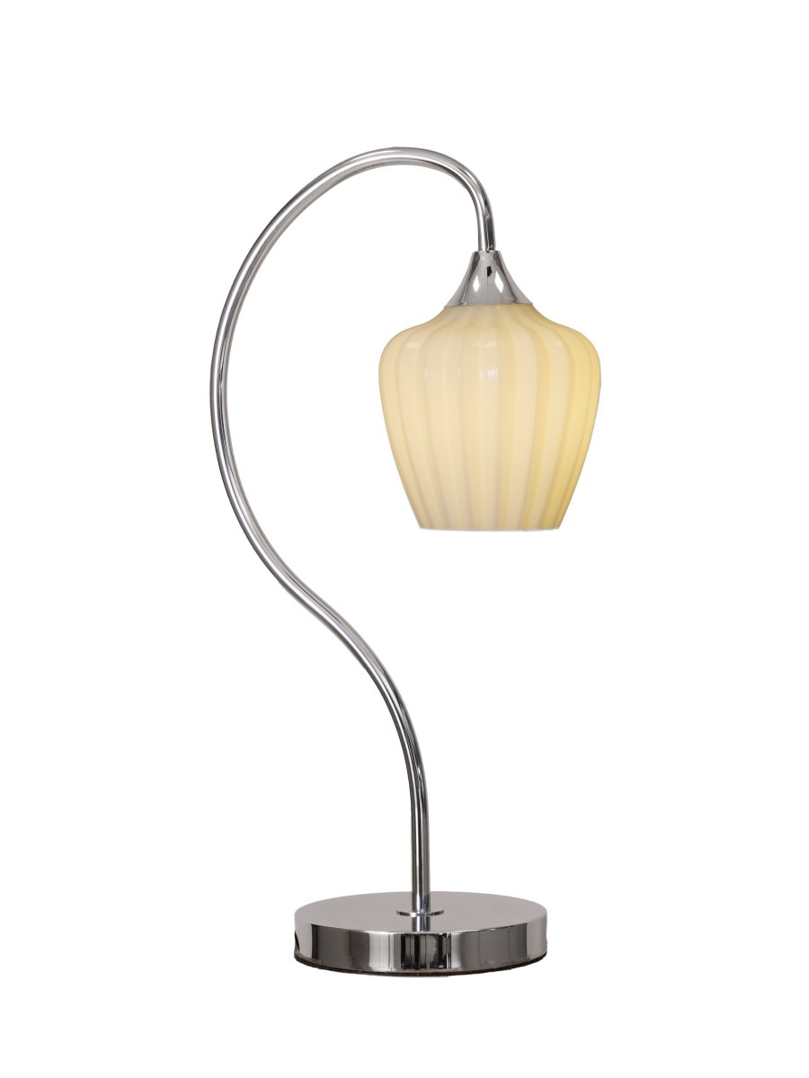 Amalfi 50cm Vit bordslampa från PR Home - Amalfi bordslampa har en elegant och tidl&ouml;s design med den karakteristiska mjuka formen inspirerad av sn&ouml;droppens blomma.