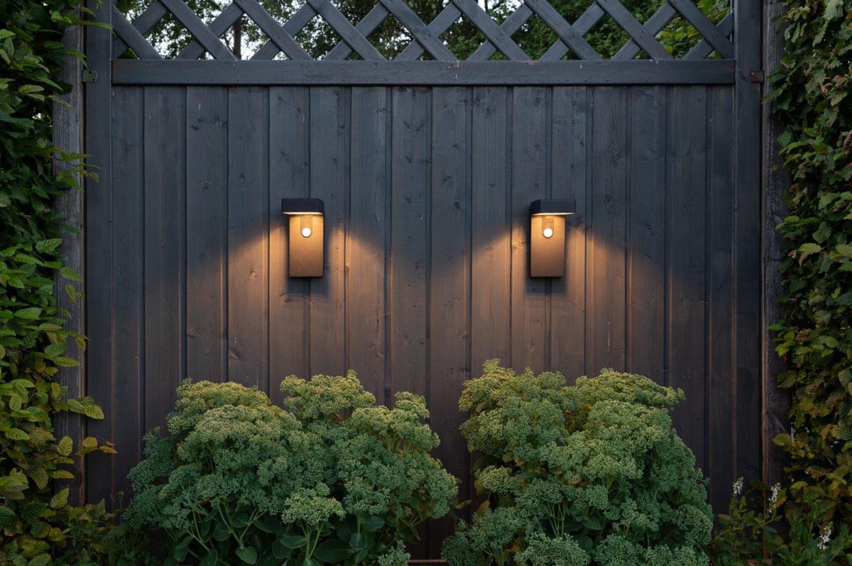 Vici Svart solcellslampa från Star Trading - Lampan t&auml;nds automatiskt via r&ouml;relsesensor och lyser d&aring; upp med 300 lumen i cirka 25 sekunder, f&ouml;r att sedan &ouml;verg&aring; till ett konstant ljus p&aring; 30 lumen och d&auml;refter sl&auml;cks den igen.