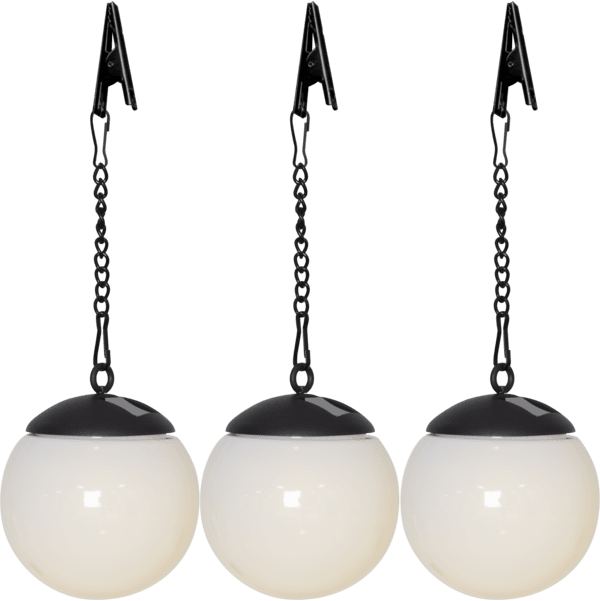 Star Trading - Globus 3-pack - Solcellslampa - Vit | Utebelysning - Solcellslampor | Lampspecialisterna