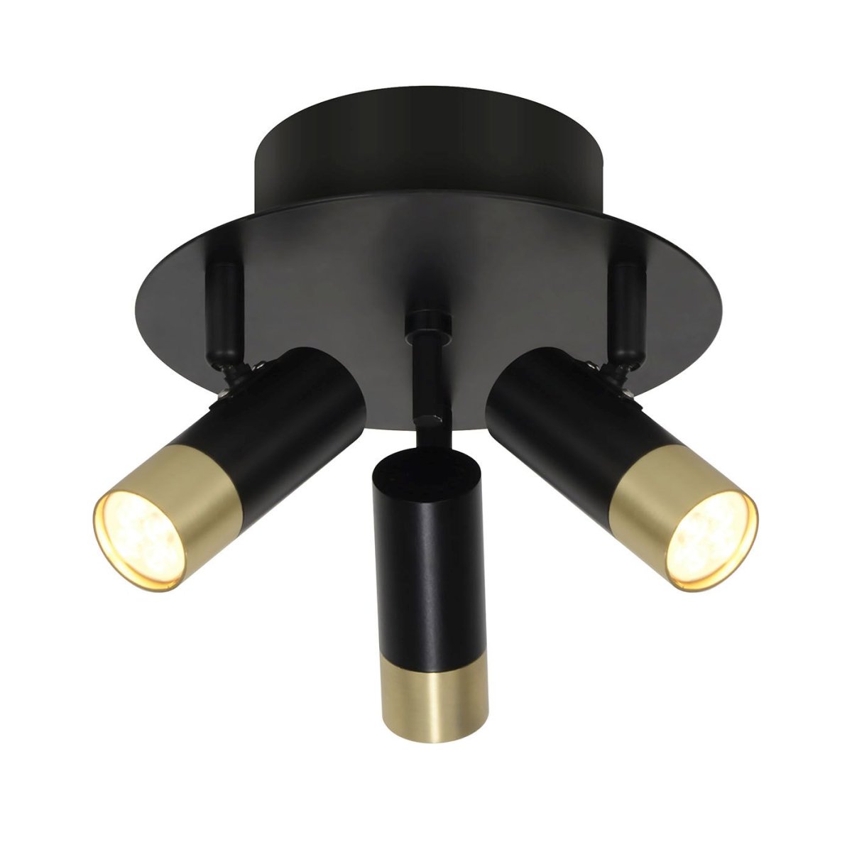 Mini 3 Svart guld spotlight från Oriva - Perfekt f&ouml;r att belysa olika delar av ett rum, och med sin stilrena design passar den b&aring;de i moderna och klassiska inredningar.