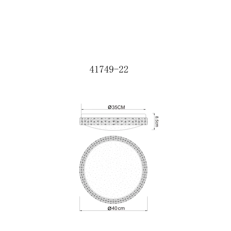 Ovi Ø40 Vit plafond från Globo Lighting - Kombinationen av vit metall, glittrande dekordetaljer och klara plastkristaller g&ouml;r den till en riktig blickf&aring;ngare.