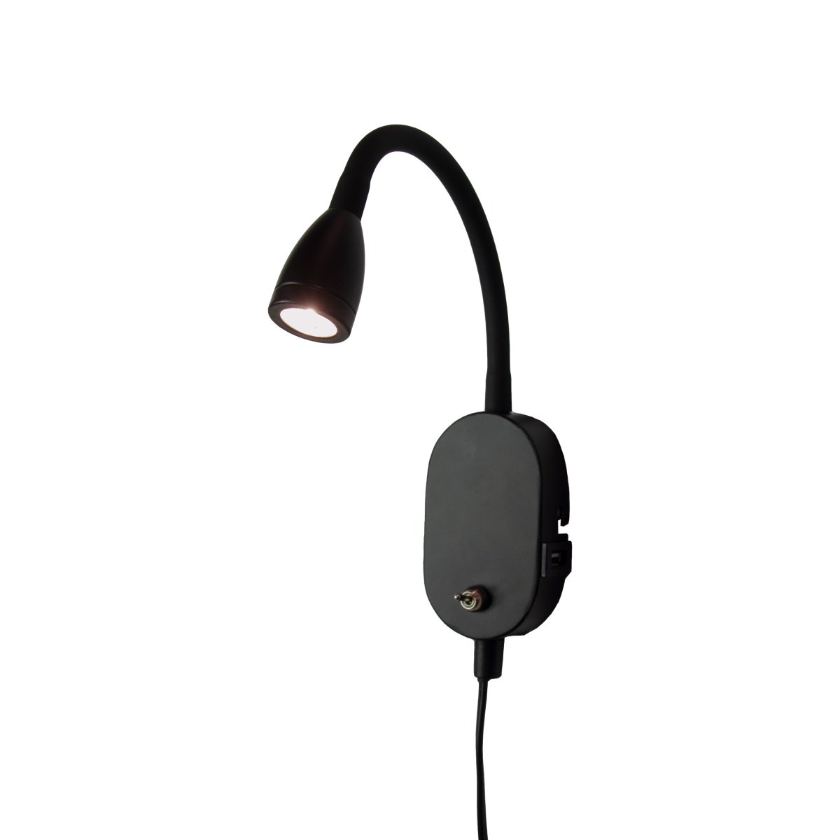 Mols Svart läslampa från Dyberg Larsen - Dessutom har Mols en diskret USB-port (2A) som l&aring;ter dig ladda mobilen vid s&auml;ngen utan extra sladdar som skr&auml;par.