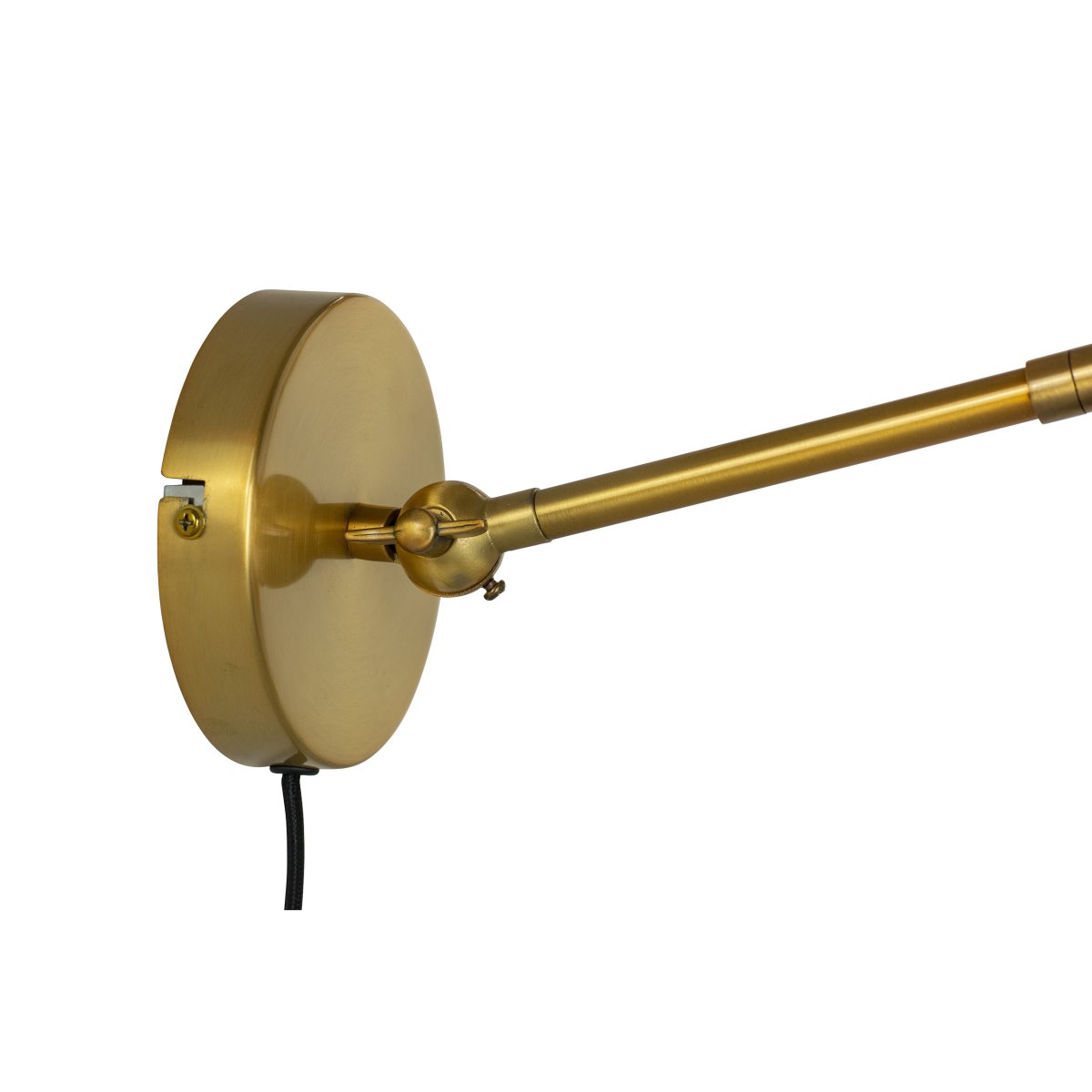 Futura 43cm Mässing vägglampa från Dyberg Larsen - Tillverkad i metall med en svart utsida och insida i m&auml;ssing, skapar den en elegant look.