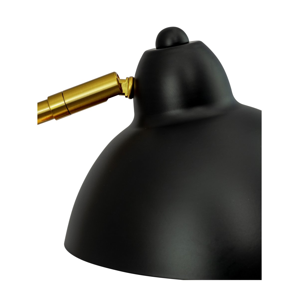 Futura 40cm Mässing skrivbordslampa från Dyberg Larsen - Futura &auml;r en stilfull bordslampa i m&auml;ssing och svart, en perfekt kombination av klassisk design och modern funktion.