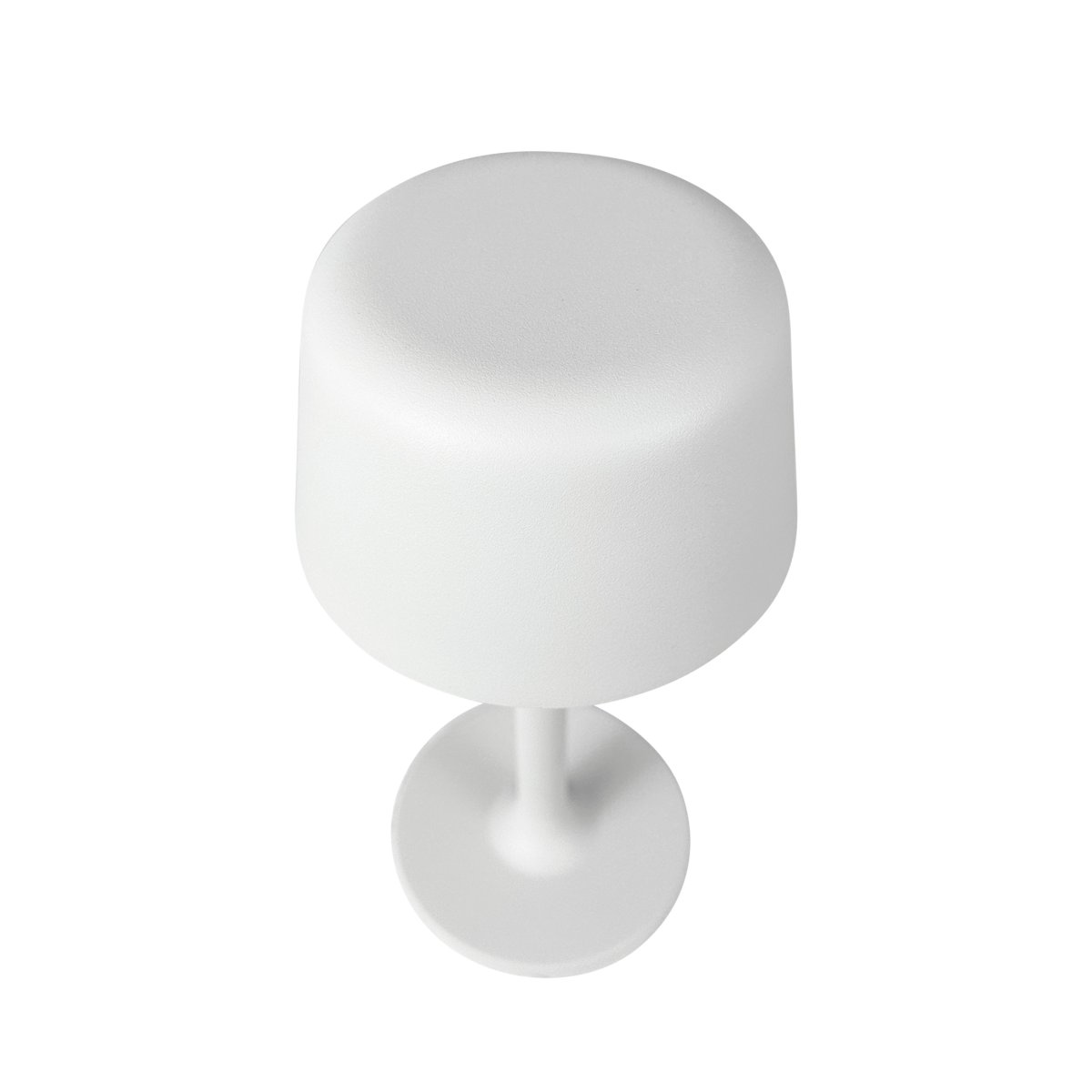 Flow 25cm Vit portabel från Dyberg Larsen - Lampan &auml;r tr&aring;dl&ouml;s och l&auml;tt att flytta, vilket ger frihet att placera den var som helst.