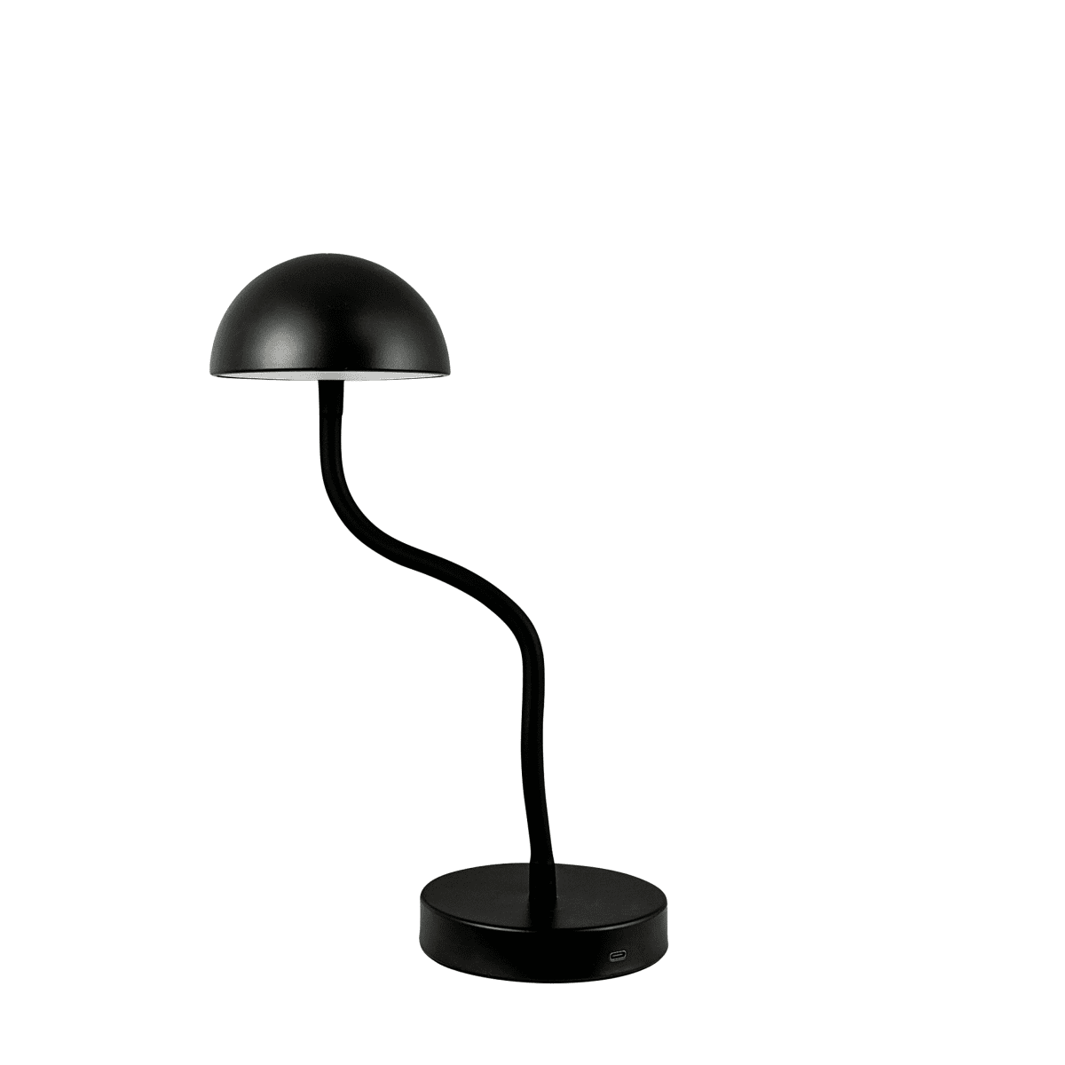 Fonzy 38cm Svart portabel från Dyberg Larsen - Fonzy bordslampa &auml;r b&aring;de rolig och praktisk, och dess flexibilitet g&ouml;r den till ett perfekt val f&ouml;r den som vill ha en lampa som &auml;r b&aring;de funktionell och stilren.