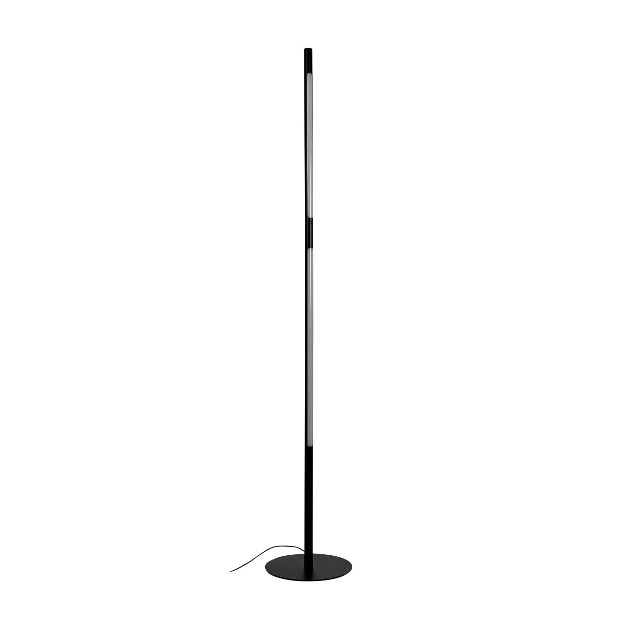 Vagner Svart golvlampa från Dyberg Larsen - Lampan styrs enkelt med en touchfunktion p&aring; toppen, vilket ger en intuitiv och anv&auml;ndarv&auml;nlig upplevelse.
