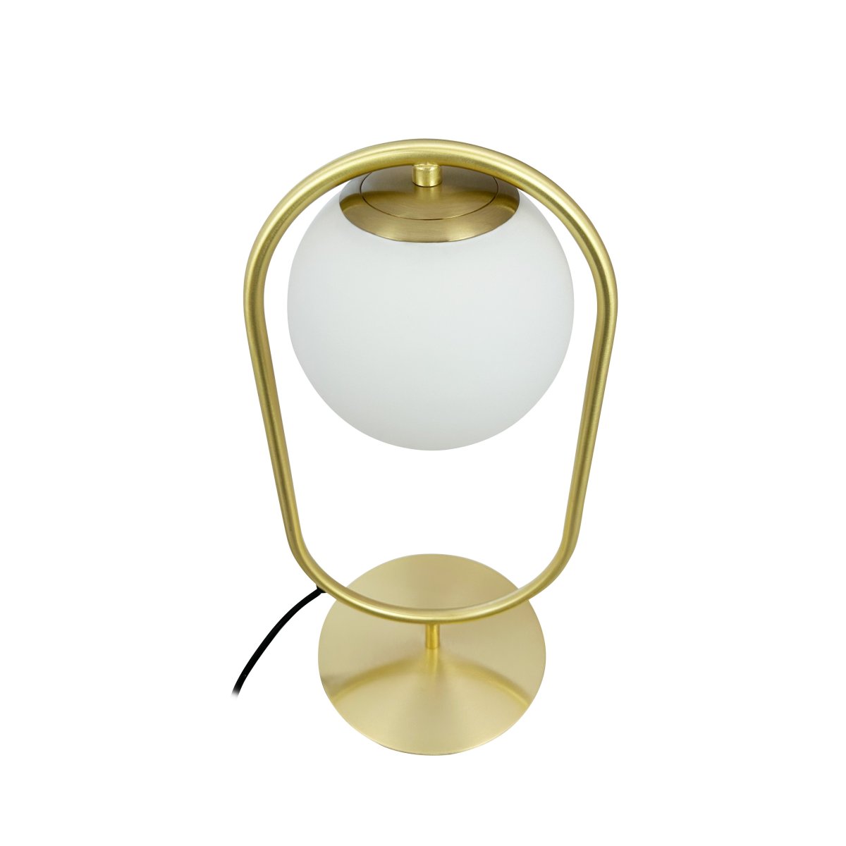 Reims 40cm Mässing/vit bordslampa från Dyberg Larsen - L&auml;gg till Reims bordslampa i ditt hem f&ouml;r en sofistikerad och elegant belysningsl&ouml;sning.