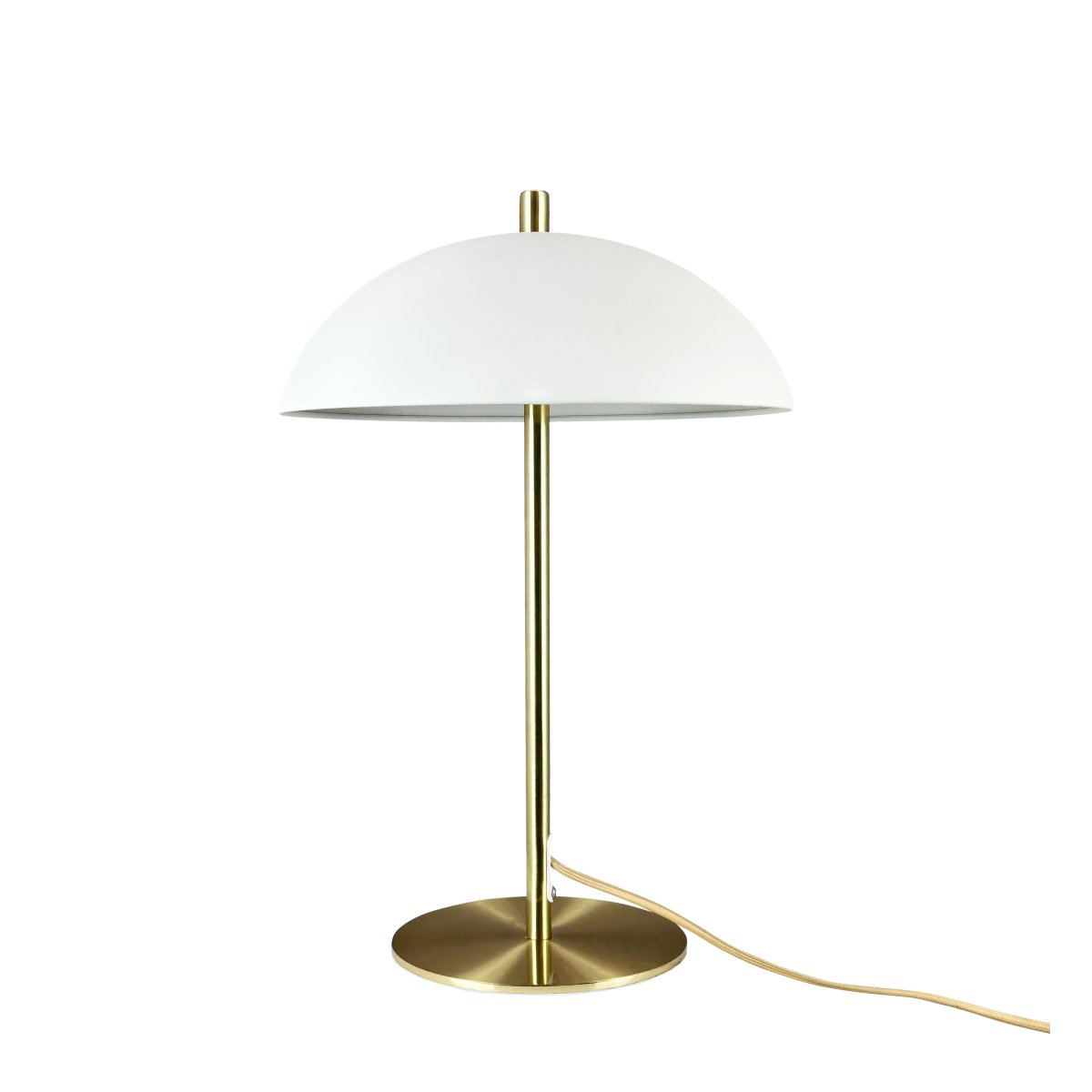 Dyberg Larsen - Globus 44cm - Bordslampa - M&auml;ssing/beige