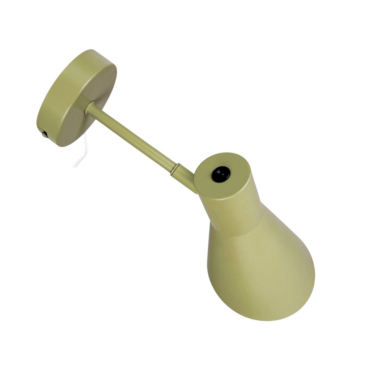 DL12 Grön läslampa från Dyberg Larsen - Lampan har en r&ouml;rlig sk&auml;rm som g&ouml;r det enkelt att rikta ljuset efter behov, perfekt som l&auml;slampa i sovrummet eller vid f&aring;t&ouml;ljen i vardagsrummet.