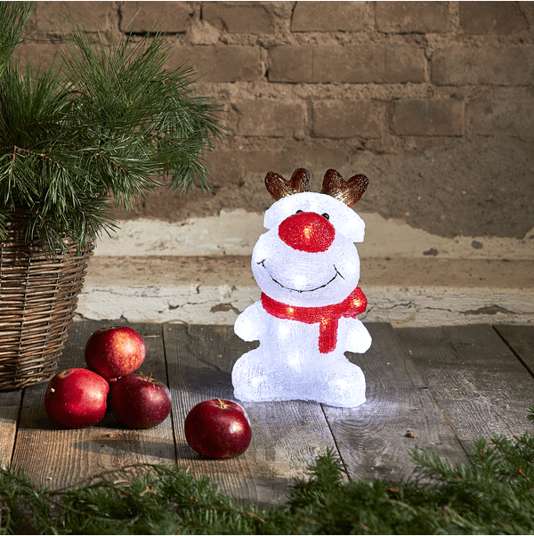 Crystalo Ren Vit från Star Trading - Kul dekoration att ha i tr&auml;dg&aring;rden och i entr&eacute;n.