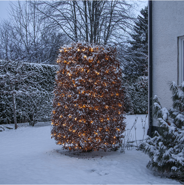 Ljusnät Shiny Warm White 3m Svart från Star Trading - N&auml;tslinga med 200 LEDljuspunkter med vackert varmvitt ljussken.