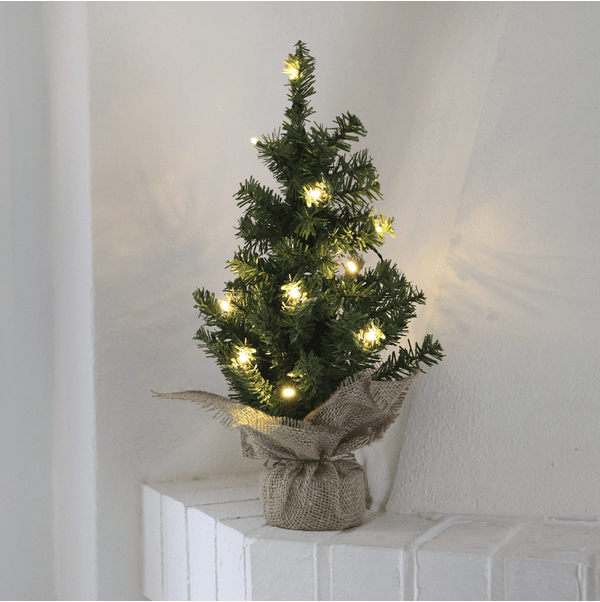 Toppy 45cm Grön från Star Trading - Dekorativ bordsgran med 10st LED lampor med ett fint, varmvitt sken.
