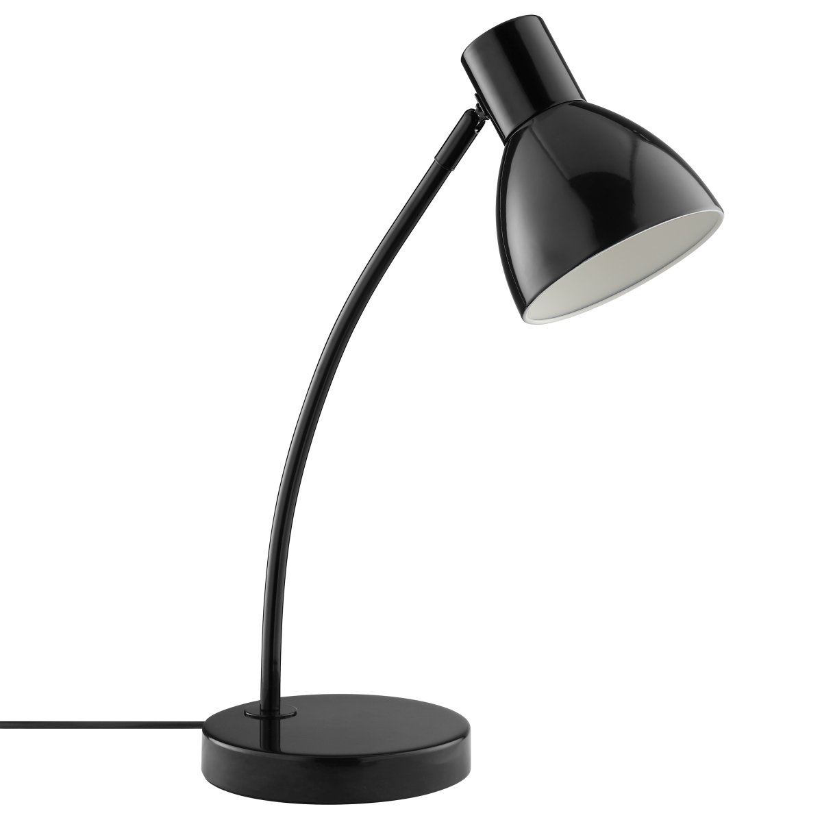 Jerry 43cm Svart skrivbordslampa från Brilliant - Med sin rena och minimalistiska design passar den perfekt in i moderna s&aring;v&auml;l som klassiska hemmilj&ouml;er.