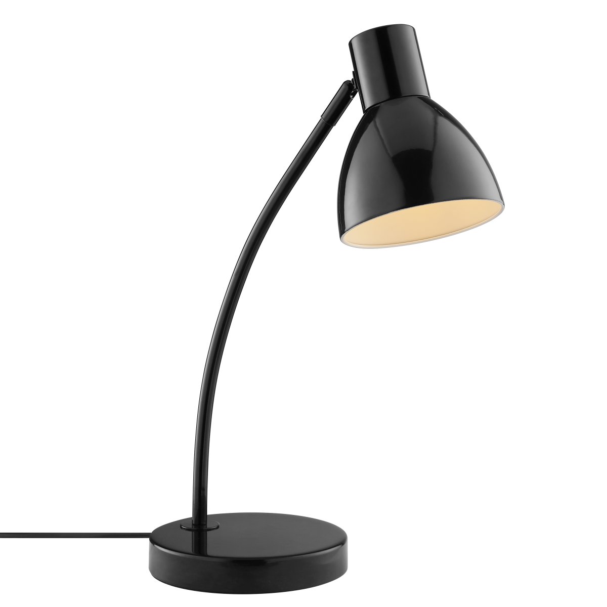 Jerry 43cm Svart skrivbordslampa från Brilliant - Med sin rena och minimalistiska design passar den perfekt in i moderna s&aring;v&auml;l som klassiska hemmilj&ouml;er.