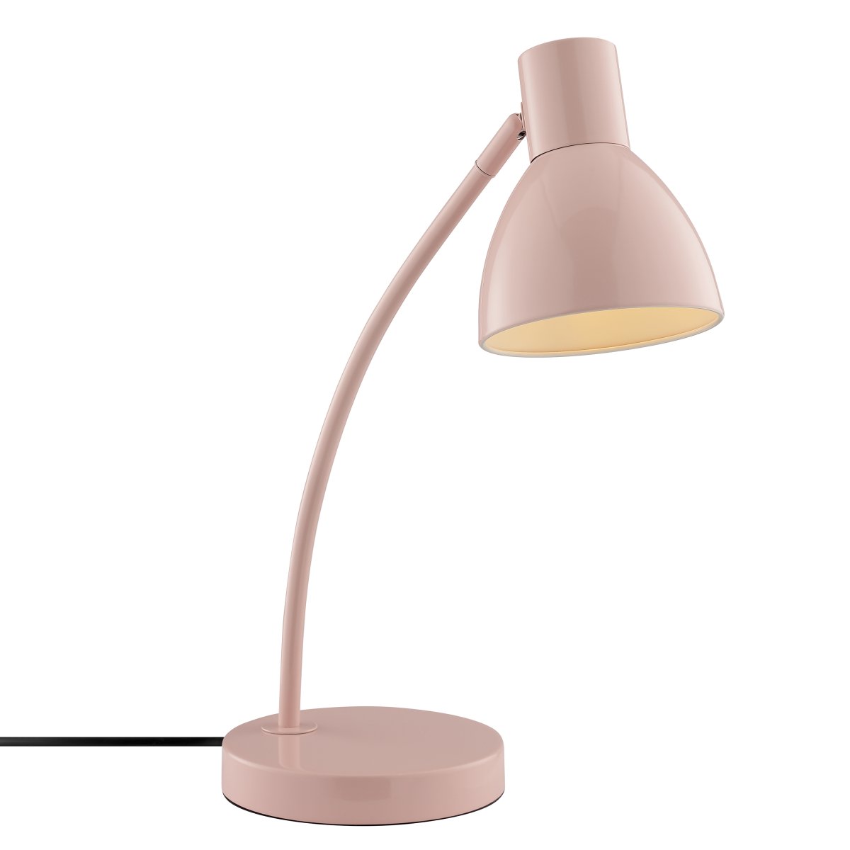 Jerry 43cm Rosa skrivbordslampa från Brilliant - Med sin rena och minimalistiska design passar den perfekt in i moderna s&aring;v&auml;l som klassiska hemmilj&ouml;er.
