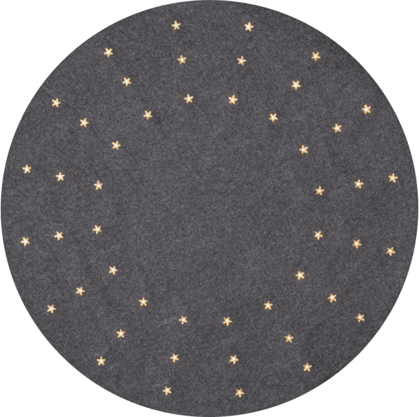 Julgransmatta Grå från Star Trading - Gr&aring; granmatta med diameter 80cm.