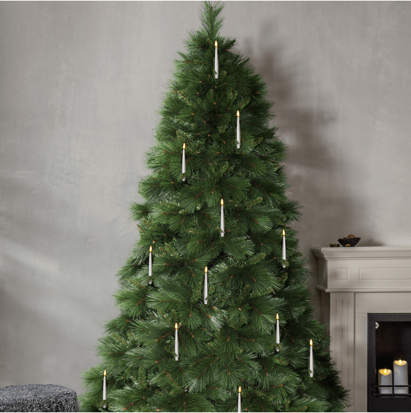 Cembra 240cm Grön från Star Trading - Star Trading's vackra konstgran Cembra &auml;r ett tr&auml;d i A-form med en mix av barr som ger ett t&auml;tt och snyggt utseende.