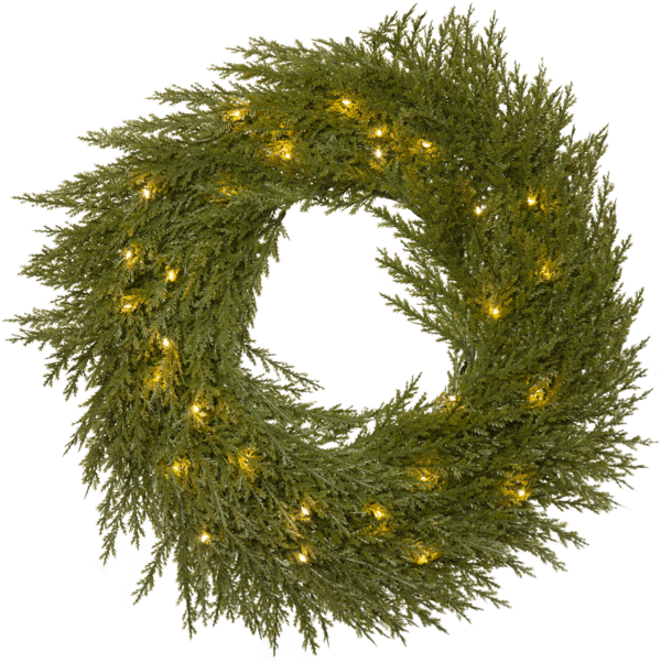 Thuja Ø45 Grön från Star Trading - Thuja krans har grenar som ser ut som tujabarr, gjorda i PE material, vilket &auml;r ett bra milj&ouml;val.