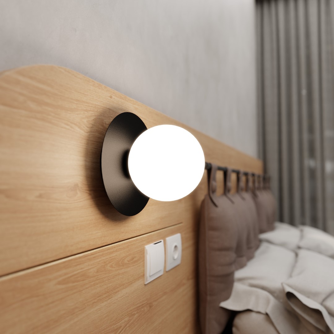 Minerva Ø15 Svart vägglampa från Emibig Lighting - Med sin tidl&ouml;sa och eleganta design passar den i alla typer av milj&ouml;er.