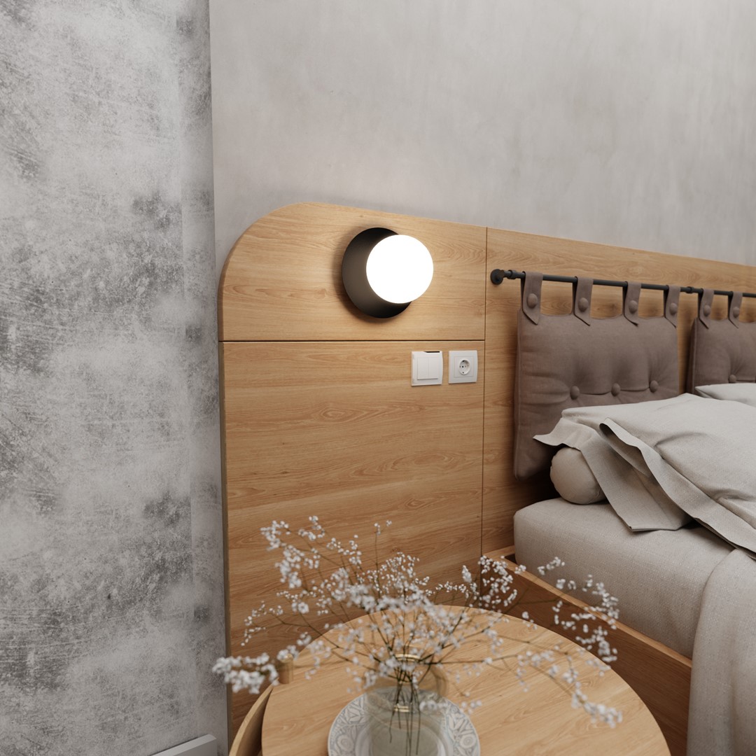 Minerva Ø15 Svart vägglampa från Emibig Lighting - Med sin tidl&ouml;sa och eleganta design passar den i alla typer av milj&ouml;er.