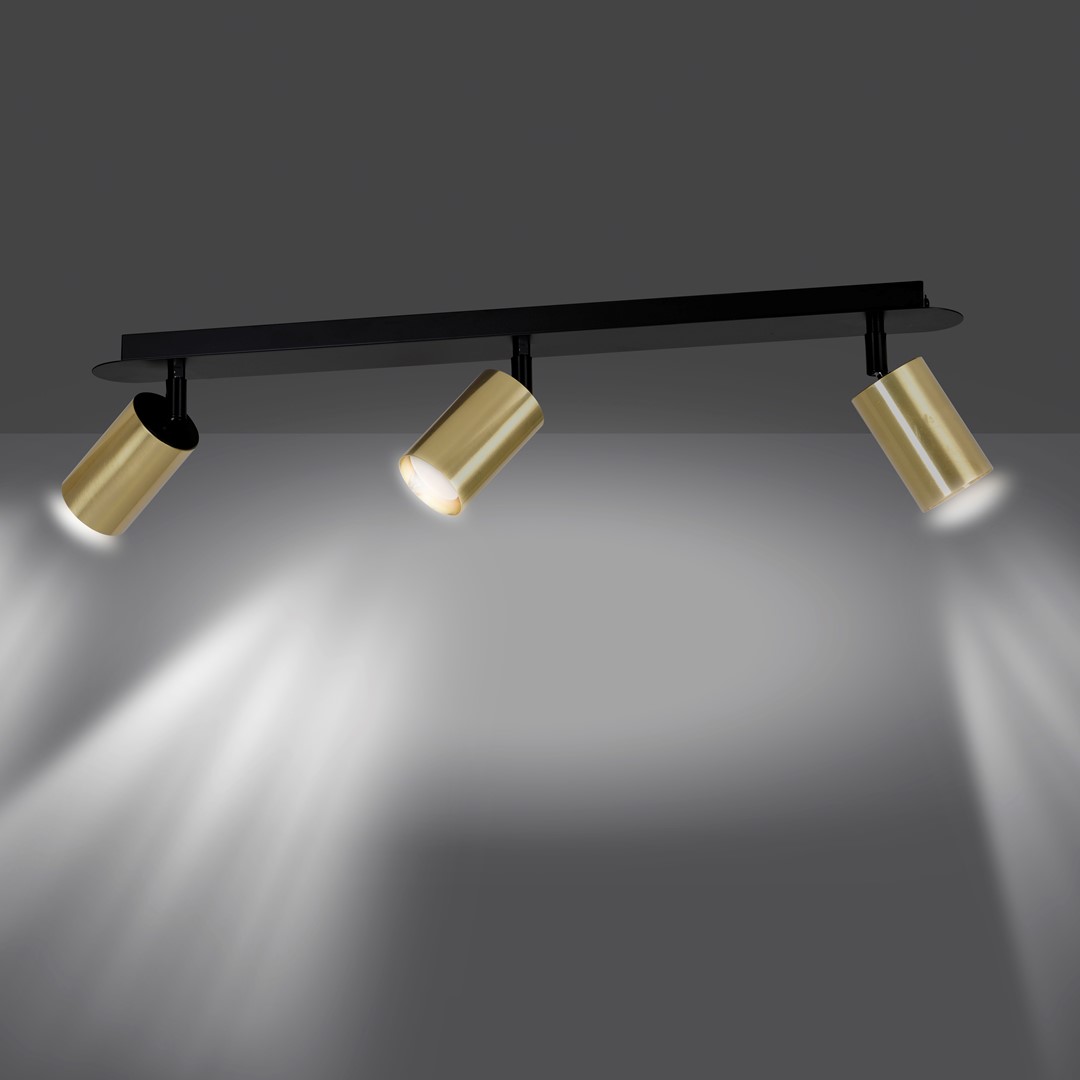 Zen 3 Guld spotlight från Emibig Lighting - Zen &auml;r en spotlightsserie som passar perfekt i b&aring;de moderna och klassiska inredningar.