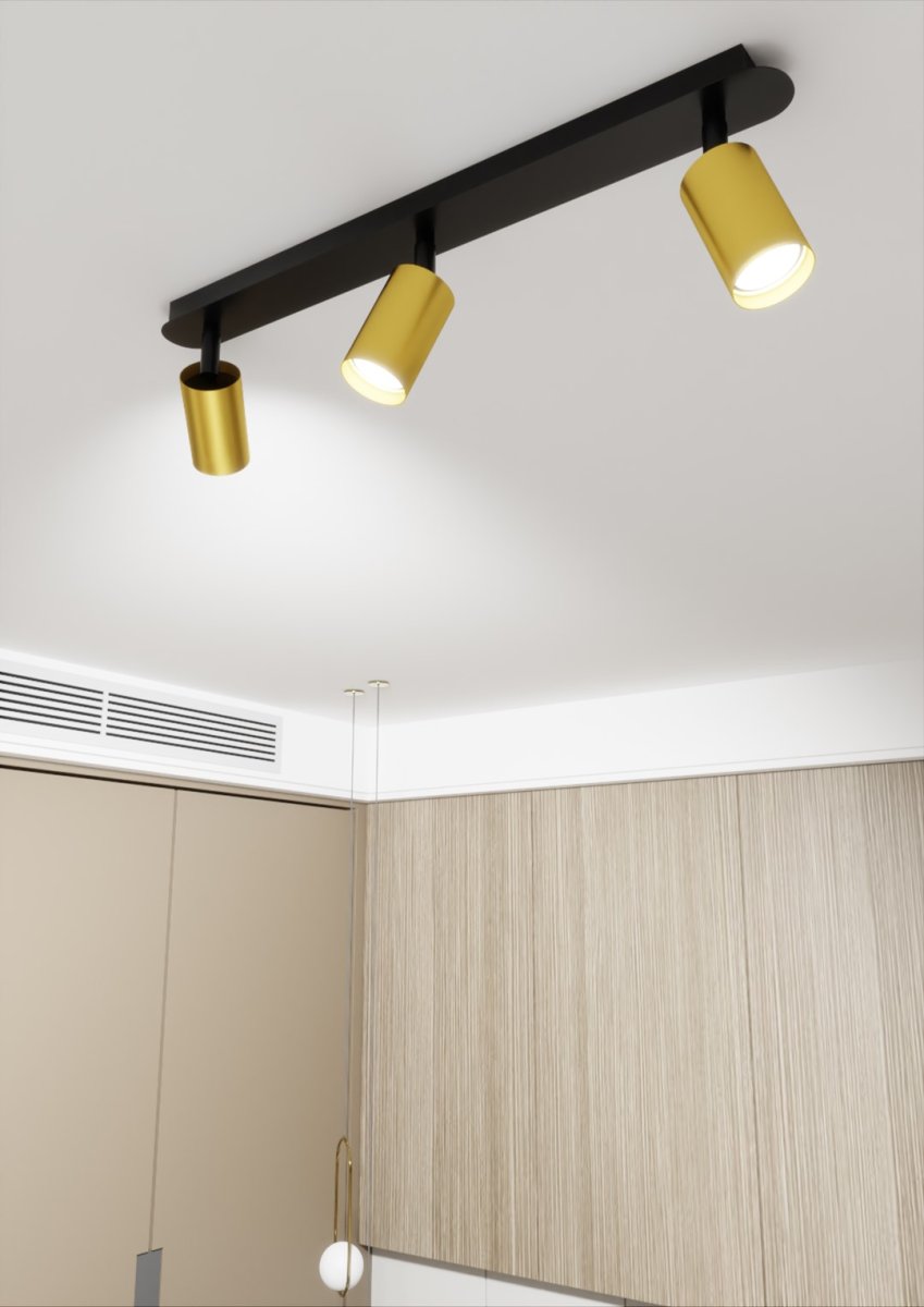 Zen 3 Guld spotlight från Emibig Lighting - Zen &auml;r en spotlightsserie som passar perfekt i b&aring;de moderna och klassiska inredningar.