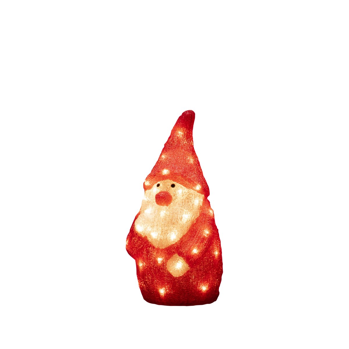 Tomte akryl Röd från Konstsmide - Skapa en v&auml;lkomnande och st&auml;mningsfull julk&auml;nsla med denna dekorativa tomte i akryl.