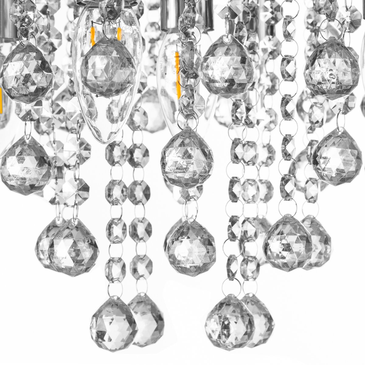 London Ø46 Krom plafond från Globo Lighting - London &auml;r en elegant plafond i krom med dekorativa prismor.