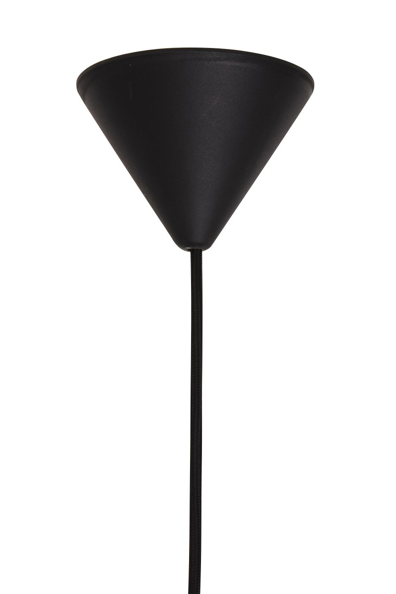 Cobbler Ø25 Burgandy taklampa från Globen Lighting - Lampan har en 120 cm l&aring;ng svart textilkabel samt en takkopp i svart plast.