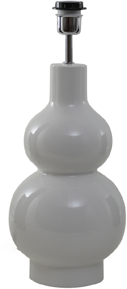 Zoom bild av Verdi 50cm Vit från Hallbergs - Verdi &auml;r en dekorativ lampfot i keramik med en blank vit finish som ger ett stilrent och elegant uttryck.