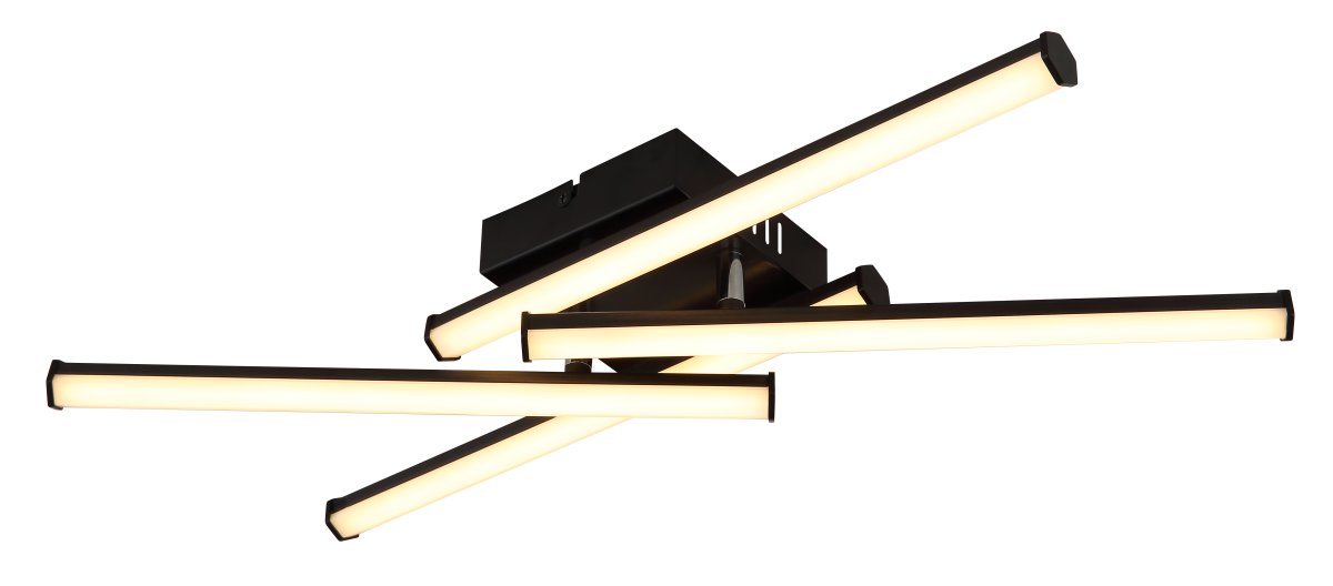 Kirina 50cm Svart plafond från Globo Lighting - Kirina adderar moderna stil till rummet med dess innovativa, kvadratiska design.
