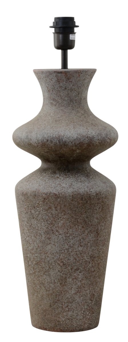 Zoom bild av Belladonna 60cm Grå från Hallbergs - Denna dekorativa lampfot i keramik har en mjukt formad silhuett som ger ett elegant och organiskt uttryck.