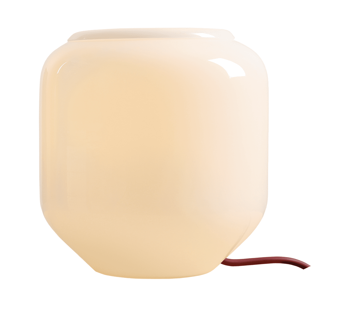 Flask 18cm Vit/röd bordslampa från Artera - Den dekorativa kupan i opalglas sprider ett mjukt och behagligt ljus som skapar en inbjudande atmosf&auml;r.