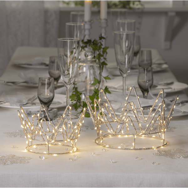 Crown Ø17 Silver från Star Trading - Fin dekoration till jul och en magisk detalj till festdukningen.