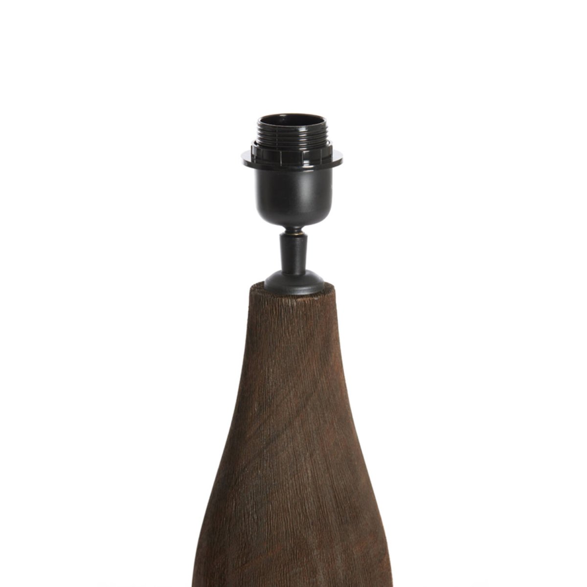 Trapino 32cm Trä från Light & Living - Tillverkad i massivt tr&auml; med en matt och m&ouml;rk finish, har denna lampfot en mjukt rundad och avsmalnande form som ger ett elegant och harmoniskt uttryck.