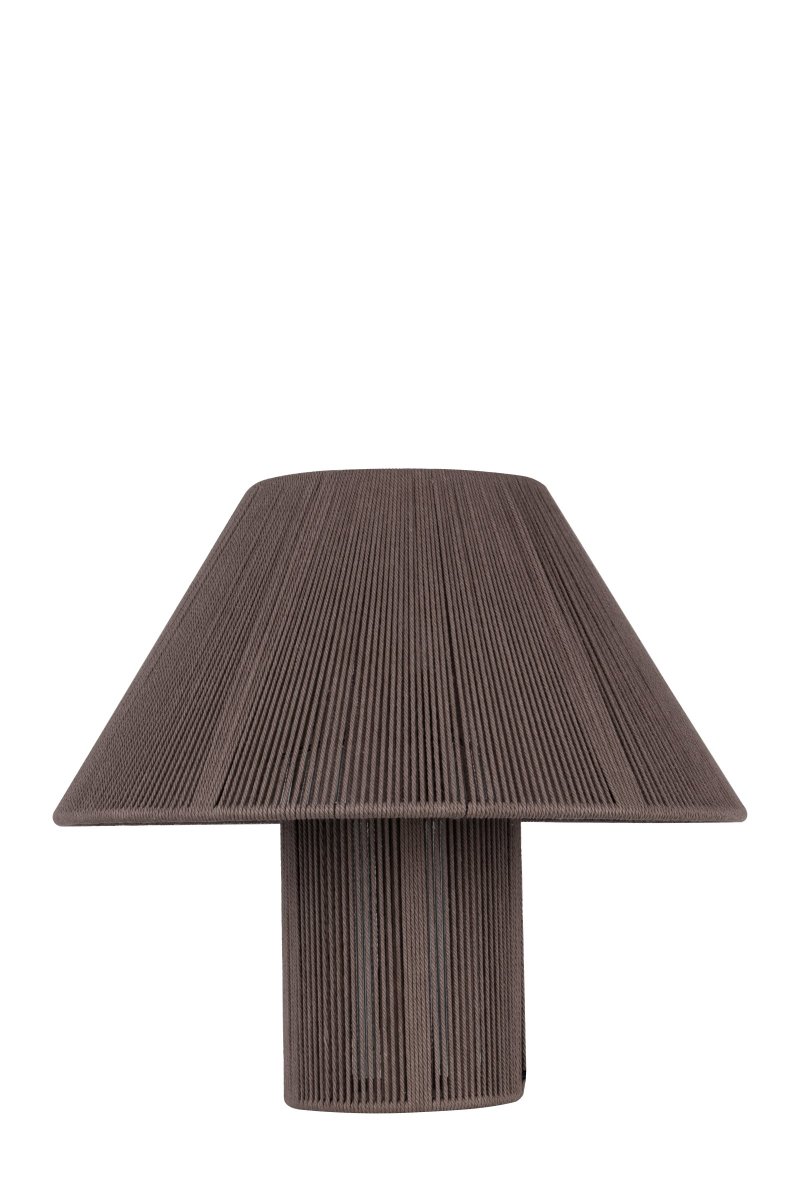 Anna 32cm Brun bordslampa från Globen Lighting - Tr&aring;den som lampan best&aring;r av har lindats f&ouml;r hand, vilket inneb&auml;r att det ligger ett massivt hantverk bakom den h&auml;r lampan som b&aring;de tar tid och skapar en fin helhet.