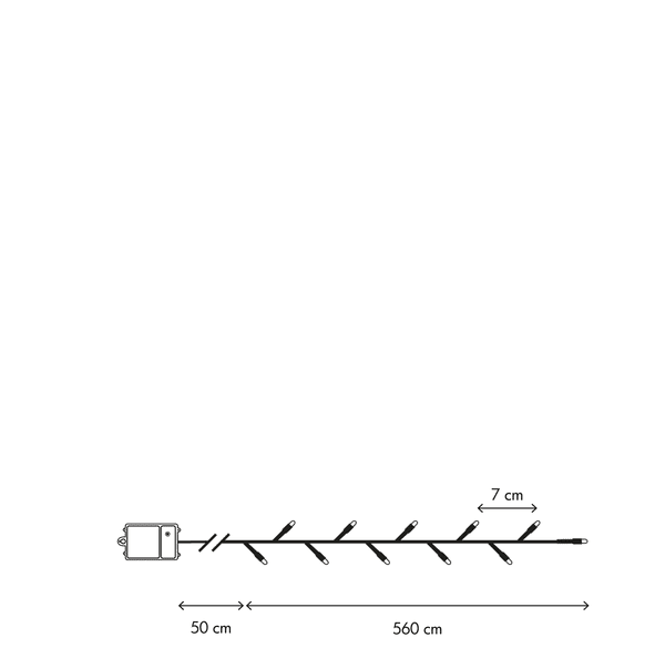 Ljusslinga Akku 5m Svart från Star Trading - Den &auml;r utrustad med en praktisk timerfunktion som lyser i 6 timmar och &auml;r sl&auml;ckt i 18 timmar f&ouml;r att spara batteri.